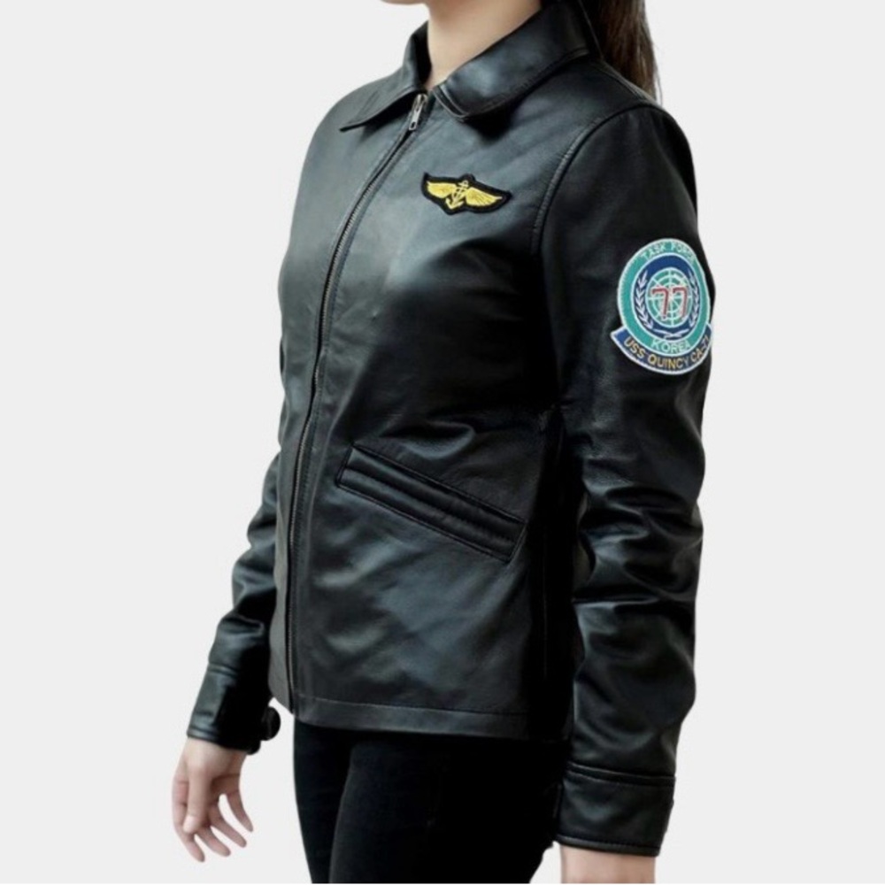 Kelly McGillis Charlie flying aviator jacket